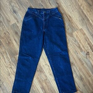 Rockies Vintage Western High Rise Tapered Jeans Dark Wash Mom Fit Size 11/12